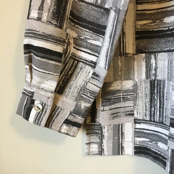 Vintage Blast Modern Bauhaus Mother of Pearl Button Down Dress Shirt - Picture 8 of 14